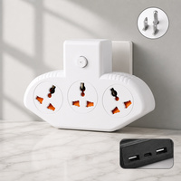 Prise de conversion universelle industrielle en ABS avec 2 ports USB-A et 1 port Type-C pour le Vietnam et l'Afrique 110-250V