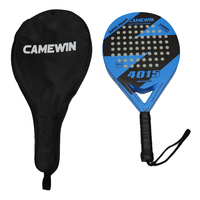 CWIN Nouvelle Raquette de Padel en Fibre de Carbone et Verre EVA, Équipement de Sport de Plein Air Unisexe avec Sac, Poids environ 360g