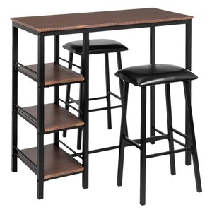 Cross-border minimalist <b>bar</b> counter and chair set with storage, iron <b>bar</b> stool, creative backless <b>bar</b> stool for home use. - Product Image 5