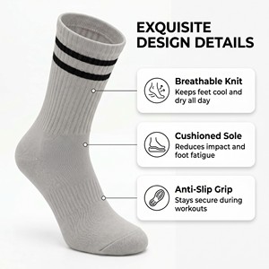 Chaussettes de sport extensibles pour hommes avec logo personnalisé, en coton peigné, respirantes, confortables et durables pour le cyclisme, certifiées BSCI - Product Image 2
