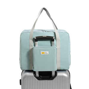 Sac de voyage pliable personnalisé avec logo, grande capacité, extensible, sac de rangement pliable, sac de voyage à main - Product Image 4