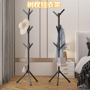 Perchero moderno con forma de rama de árbol, color blanco, 62.9 pulgadas x 19.7 pulgadas, soporte de almacenamiento con múltiples ganchos para dormitorio o entrada - Product Image 2