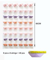 Guirlande colorée en bâtonnets de papier faits main EASTTERN, durable et réutilisable, pour décoration de porte, mur, fenêtre et plafond