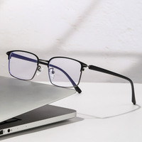 Lunettes de lecture rétro transparentes grises à monture fine 2809 – Anti-lumière bleue, pour femmes et hommes (unisexe)