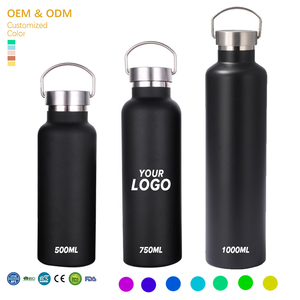 Bouteille d'eau de sport à double paroi isolée sous vide en acier inoxydable 304 sans BPA, à large ouverture, 32 oz (1000 ml), pour la gym et le fitness - Product Image 1