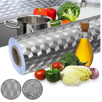 Revêtement mural adhésif 3d en aluminium, papier peint autocollant de cuisine, écorce et bâton, carrelage de sol