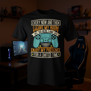 T-shirt de jeu - De temps à autre, je quitte ma chambre pour les joueurs et les fans - Produit promotionnel - Product Image 3