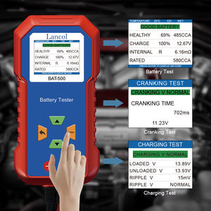 Batterijtester voor 40-3000CCA, met hoogintensieve <span class=keywords><strong>LED</strong></span>-scherm, loodzuurbatterij-analyzer, 12V/24V diagnosetool, 1 jaar garantie - Product Image 6