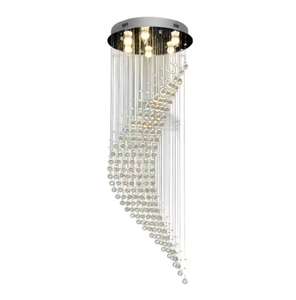 Contemporain Vintage Long Escalier Grand Plafond Grand Hôtel Moderne De Luxe Led Suspension Lustre De Luxe K9 Cristal - Product Image 1