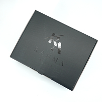 Boîte d'expédition en carton ondulé noir personnalisée avec logo imprimé en feuille d'argent chaud pour l'emballage de colis e-commerce