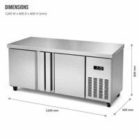 Congélateur vertical commercial à double porte, congélateur rapide pour la restauration industrielle et le service alimentaire