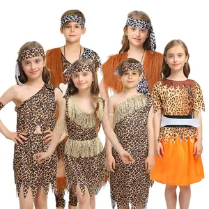 2024 New Halloween Cosplay Trang Phục Dành Cho Người Lớn Trẻ Em Savage Trang Phục Leopard Phi Tribal <span class=keywords><strong>Hunter</strong></span> Ấn Độ Halloween Trang Phục Lễ Hội - Product Image 4