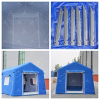 Tente de secours gonflable portable, isolation thermique, grand espace, abri médical de terrain, logo personnalisé