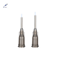 Aiguille de distribution Liscoe 25G 0,5/1" en acier inoxydable avec revêtement PTFE Teflon, embout Luer Lock résistant aux produits chimiques, pointe pour colle, OEM