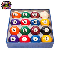 Jeu de billes de billard en résine de 57,2 mm avec six points rouges, queue de billard d'entraînement et billes blanches pour la pratique du billard