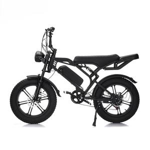 Vélo électrique de montagne à pneus gras tout-terrain avec batterie au lithium <span class=keywords><strong>sans</strong></span> balais en acier à frein à disque moteur de moyeu arrière de 20 pouces - Product Image 4