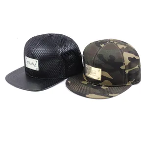 หมวกสแนปแบคแบบกำหนดเองและหมวกแก๊ปพร้อมแผ่นโลหะ,หมวกฮิปฮอป Gorras Flat Brim