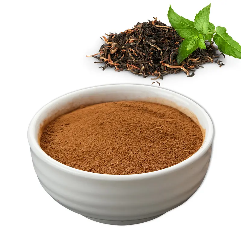 Herblink extrato de chá preto natural puro de alta qualidade em pó para chá com leite