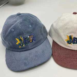 Casquette en velours côtelé de haute qualité, non structurée, à profil bas, avec logo brodé personnalisé - Product Image 5