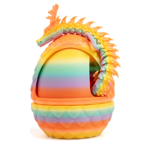 Vashine Dragon chinois imprimé en 3D avec œuf, jouet pour enfants, figurine d'action en PLA, dragon coloré pour enfants, décoration d'œuf - Product Image 4