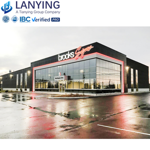 Prefab thép lưu trữ nhà kho đúc sẵn giá thép cấu trúc phòng tập thể dục bóng rổ thể thao hội trường sân vận động bóng đá thiết kế - Product Image 2