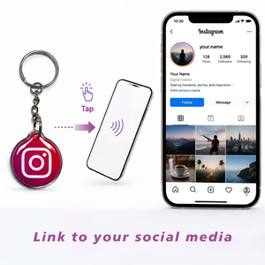 Llavero NFC Impermeable de Epoxi 213 para Tarjetas de Visita, Redes Sociales, <span class=keywords><strong>YouTube</strong></span>, Instagram, Reseñas de Google Maps, Compatibilidad RFID - Product Image 4