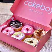 Boîte à donuts transparente de qualité alimentaire, écologique, pour emporter, boîte à biscuits, bonbons, crêpes, gâteaux, pain, cadeaux, traiteur, emballage en papier