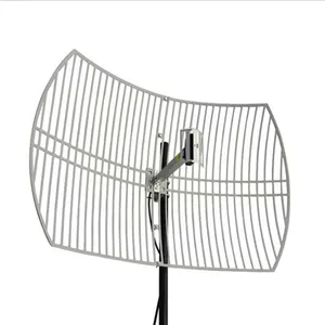 Antena Grid parabola 2.4G 24dBi N wanita, antena transmisi daya tinggi ditingkatkan penerimaan WiFi luar ruangan