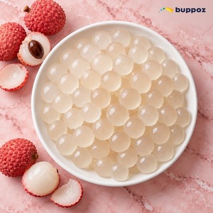 Perles de tapioca Halal Lychee Popping Boba de Taïwan, boules éclatantes prêtes à consommer, durée de conservation de 12 mois, pour Bubble Tea, Milk Tea, desserts - Product Image 1