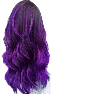 Extensions de cheveux synthétiques transfrontalières 20 pouces lisses en fibre Kanekalon densité 180 style cosplay fête 10 pièces par paquet - Product Image 2