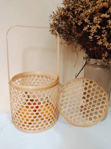 Viet Starlight Best Seller Eco-Friendly <b>Bamboo</b> Storage <b>Basket</b> with Handles Classic Style Multifunction Home Organizer - Product Image 3