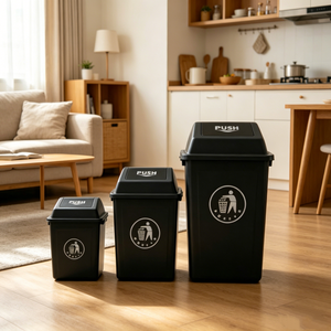 Poubelle de recyclage et de déchets en <span class=keywords><strong>plastique</strong></span> robuste à couvercle basculant, 10, 20, 30, 40, 50, <span class=keywords><strong>60</strong></span> <span class=keywords><strong>L</strong></span>, pour usages multiples - Product Image 1