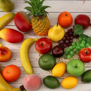 อุปกรณ์ประกอบฉากถ่ายภาพงานปาร์ตี้ครัวที่บ้าน ผลไม้จำลองสำหรับงานแต่งงาน ผลไม้โฟมรักษ์โลก น้ำหนักเบา ขนาด 8 ซม. ส้ม <span class=keywords><strong>กล้วย</strong></span> ผลไม้ประดิษฐ์ - Product Image 2