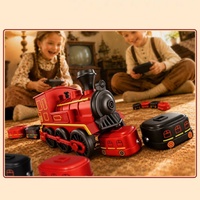 Jouet de train serpent télécommandé 2.4G RC, qui bouge, mange, aval, capture, avec jet de vapeur, lumières et son