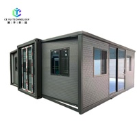 Casa Contenedor Plegable y Expandible de Lujo CeYu, 20 pies/40 pies, Construcción Modular Impermeable para Uso Residencial, Comercial y Vacacional