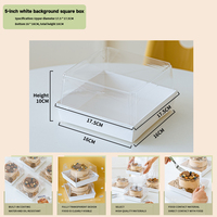 Petites boîtes à pâtisserie en carton transparent de 5 pouces Mini boîtes à gâteaux à emporter Emballage de bonbons en papier kraft Cajas Para Pastel pour boulangerie