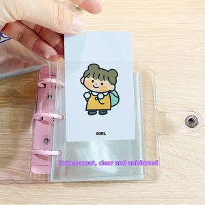 <span class=keywords><strong>Agenda</strong></span> de 100 hojas de PVC de estilo coreano A5/A6, diseño de hojas sueltas con purpurina, libreta de direcciones escolar con cremallera Simple, cuadernos espirales ordinarios - Product Image 2