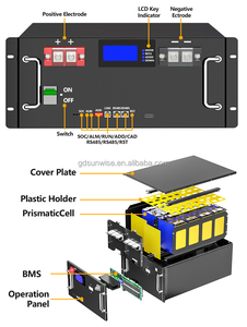 High Voltage 10kWh 20kWh 30kWh 40kWh Stackable Solar Energy Storage Lithium Ion 48V 100Ah <b>Battery</b> Pack CAN Communication - Product Image 4