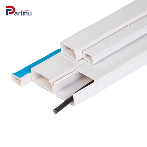 Trắng PVC Cáp Trunking Tự Dính Phẳng Cáp Ống Tùy Chỉnh Cắt Ép Đùn Nhựa Mô Hình Cho Dây Ống Dẫn Phụ Kiện - Product Image 3