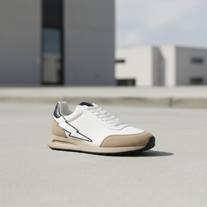 Handcrafted in Portugal Men's Lightning Detail Retro Sneakers Genuine Leather Comfort Walking Shoes for All Seasons Wear - Product Image 5