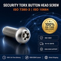 Sekrup Kepala Tombol Torx Keamanan Perangkat Elektronik M2-M12 A2-70 Baja Tahan Karat Mini Tersedia Dalam Stok