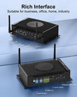 Mini PC Industrial Versión Fan, I3-10110U, 2*RJ45 LAN, 2*COM RS232/485, GPIO, PC Integrado para Control de Automatización, Win10/11 Linux