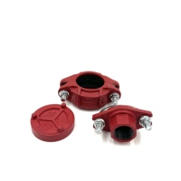 Raccords de tuyauterie en fonte ductile à croix et coudes réducteurs, approuvés UL FM, peinture rouge, pour système d'incendie – Excellent rapport qualité-prix