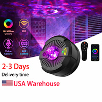 Projecteur d'étoiles LED avec haut-parleur intégré, lumière de nuit ciel étoilé vague océanique, projecteur LED blanc, projecteur LED RVB pour fête