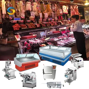 Butcher Pig Meat Cutting Processing Plant Machine Process Line Set Mixer Machinery Prices Butchery Equipment