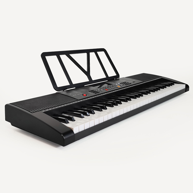 Wholesale 61-Key Plastic Electronic Keyboard Piano Digital Portable Synthesizer Digital Display 300 Tones 300 Rhythms Microphone