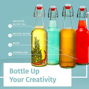 Bottiglia di vino di vetro vuota della birra della cima di vibrazione del <span class=keywords><strong>latte</strong></span> di Kombucha dell'oscillazione <span class=keywords><strong>250</strong></span> <span class=keywords><strong>ml</strong></span> 500ml 750 <span class=keywords><strong>ml</strong></span> - Product Image 5