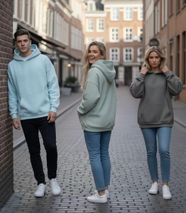 <span class=keywords><strong>Felpa</strong></span> <span class=keywords><strong>con</strong></span> <span class=keywords><strong>Cappuccio</strong></span> Oversize <span class=keywords><strong>Blu</strong></span> Chiaro Streetwear Personalizzabile di Alta Qualità in Pile <span class=keywords><strong>con</strong></span> Spalle Scese - Product Image 3