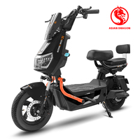 Vélo électrique de banlieue 600W 60V longue portée, haute vitesse, sûr, à 2 roues avec moteur à moyeu arrière et système de freinage double