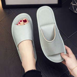 Yearning Genuine Top-Grain Cowhide Fashion Trend Sandal Slippers <b>Men</b> Women Indoor Soft Sole Home Comfortable Summer Couple - Product Image 6